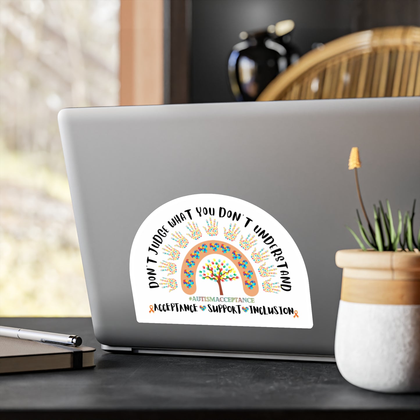 All-Weather Vinyl Decal: "Don't Judge What You Don't Understand" Autism Acceptance