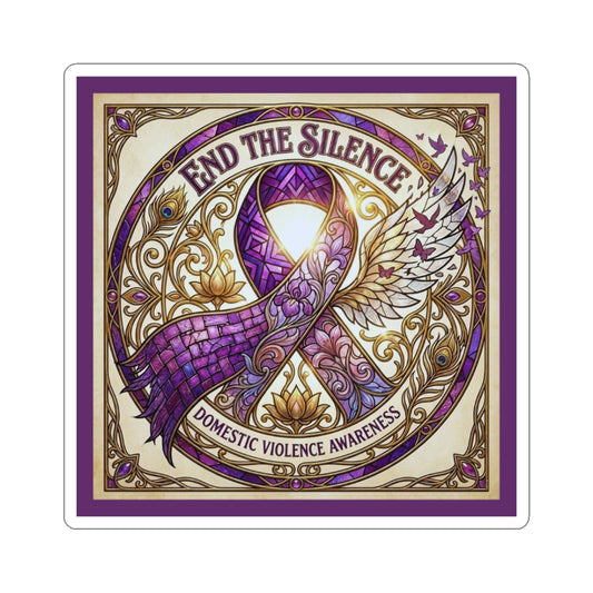 Kiss-Cut Sticker: "End the Silence" Domestic Violence Awareness
