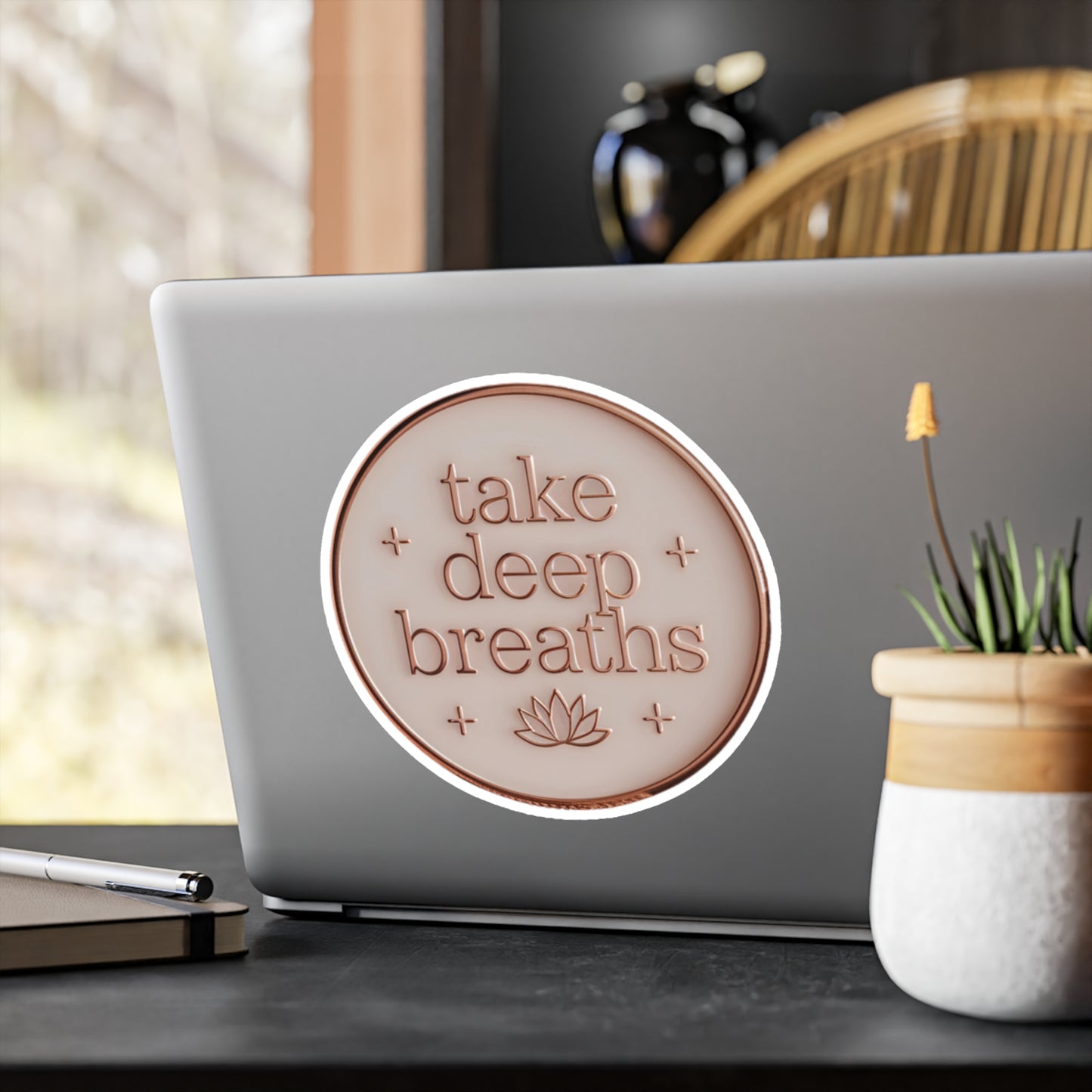 All-Weather Vinyl Decal: “Take Deep Breaths”