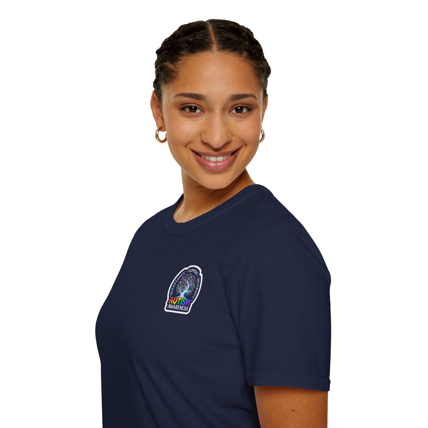 T-Shirt: "Autism Awareness" Rainbow Tree