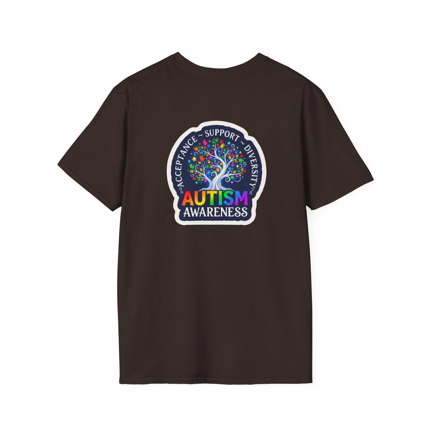 T-Shirt: "Autism Awareness" Rainbow Tree