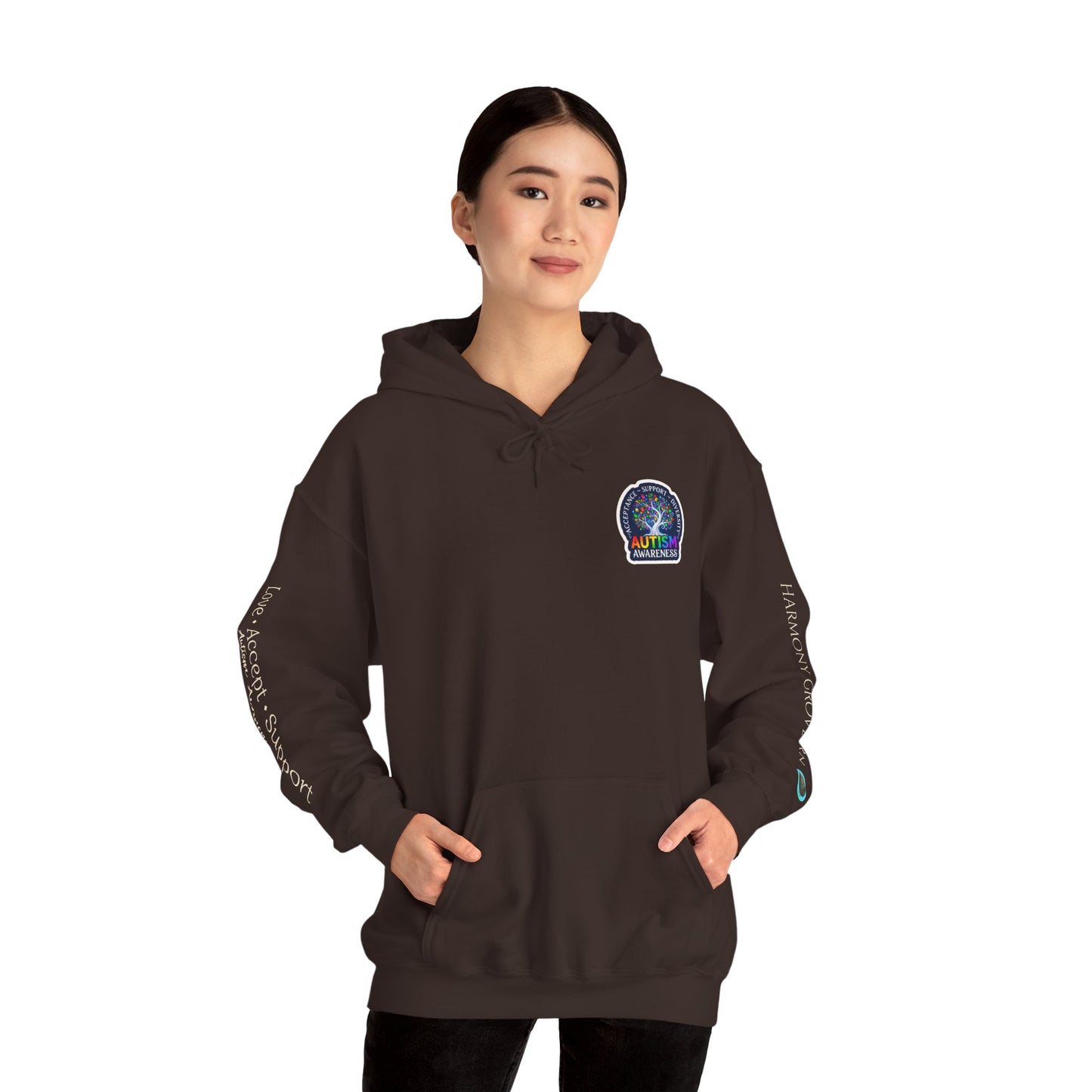 Pullover Hoodie: "Autism Awareness" Colorful Tree Compassion Design
