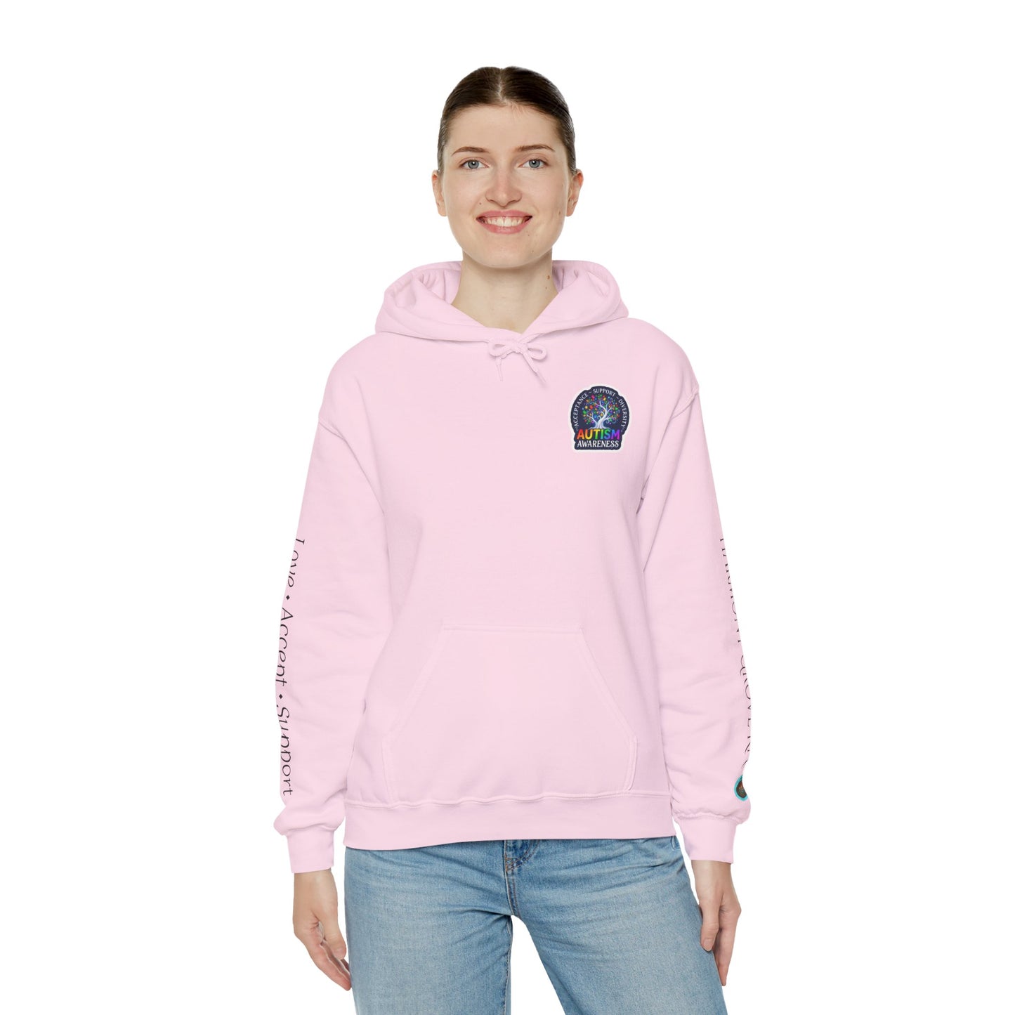 Pullover Hoodie: "Autism Awareness" Colorful Tree Compassion Design