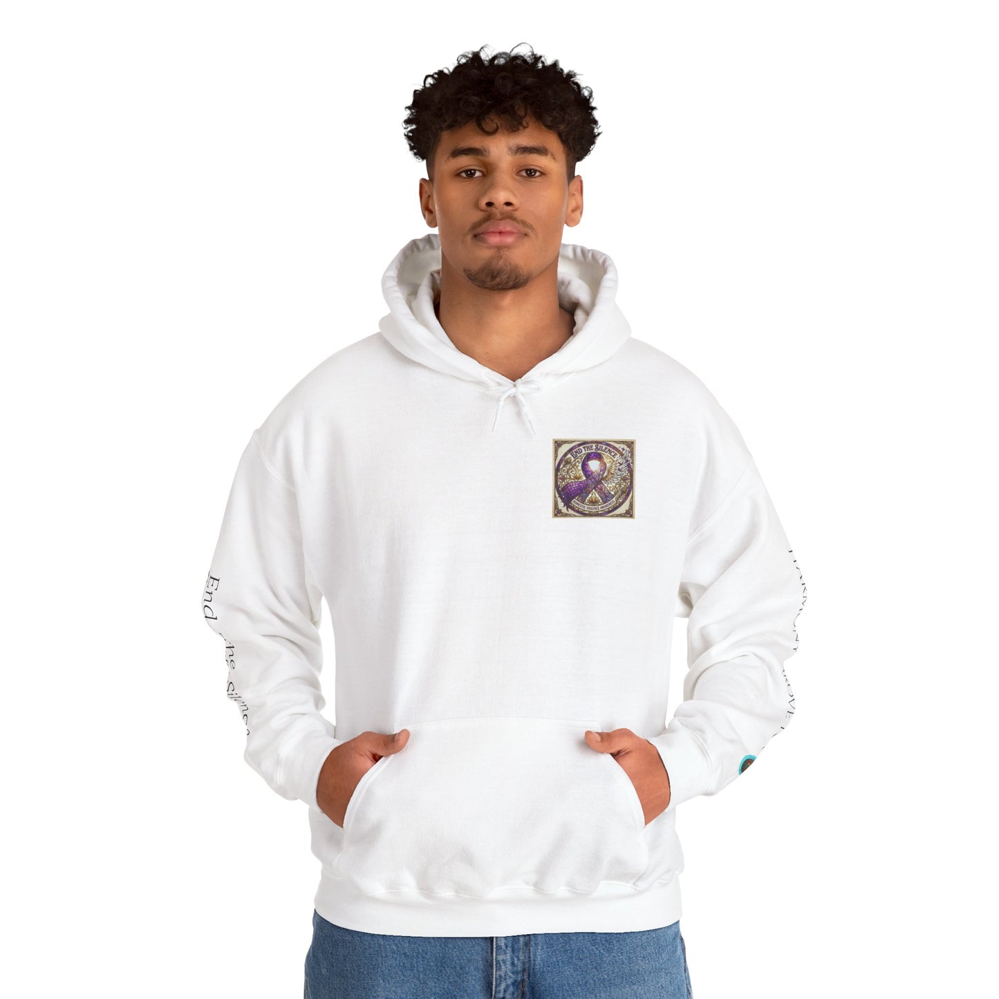 Pullover Hoodie: "End The Silence" Domestic Violence Awareness