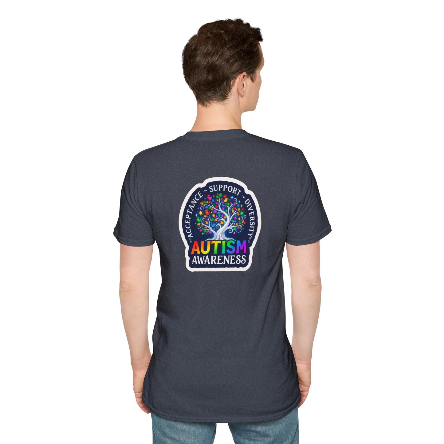 T-Shirt: "Autism Awareness" Rainbow Tree