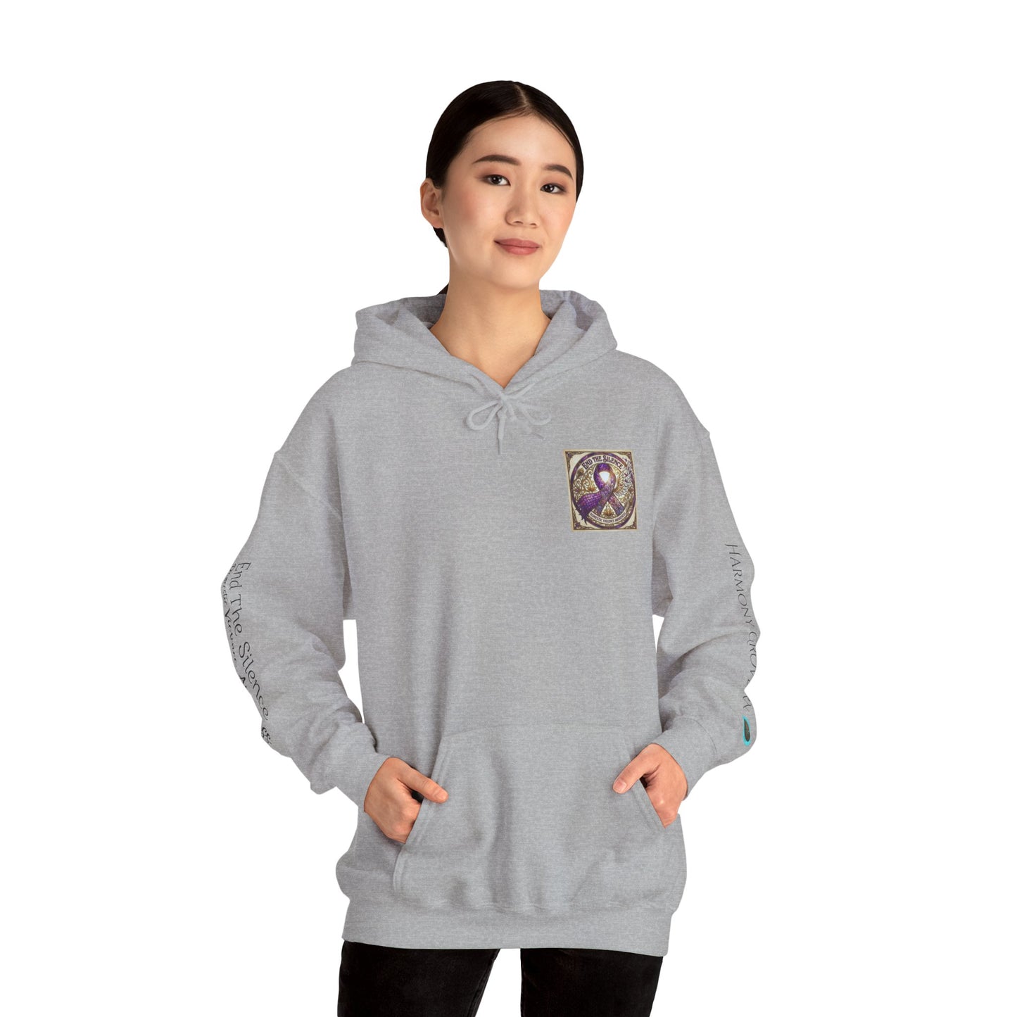 Pullover Hoodie: "End The Silence" Domestic Violence Awareness