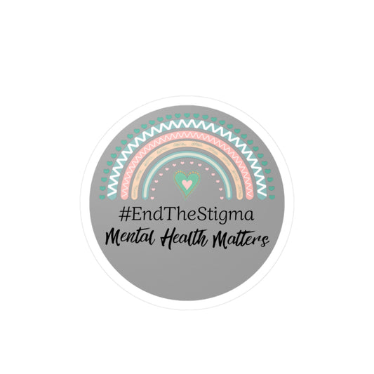 All-Weather Vinyl Decal: #EndTheStigma Slate Rainbow
