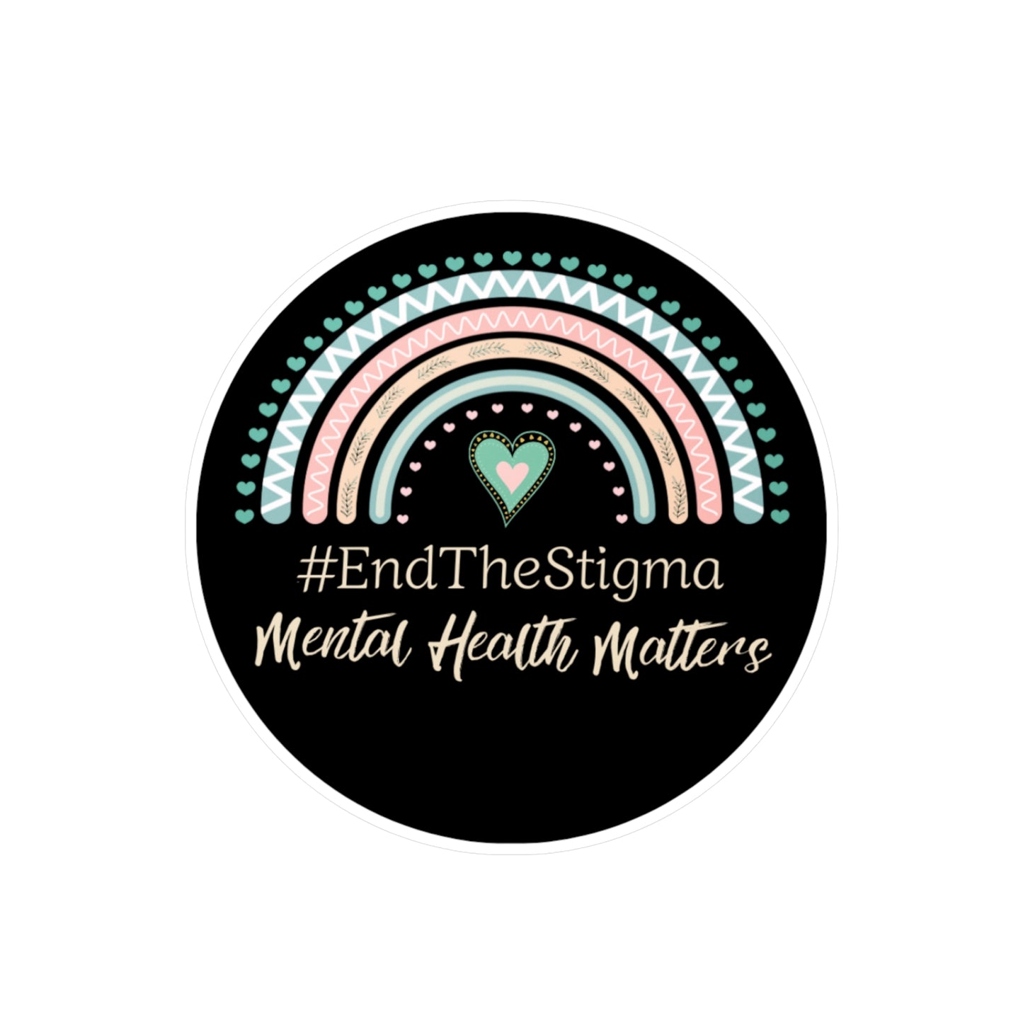 All-Weather Vinyl Decal: #EndTheStigma Onyx