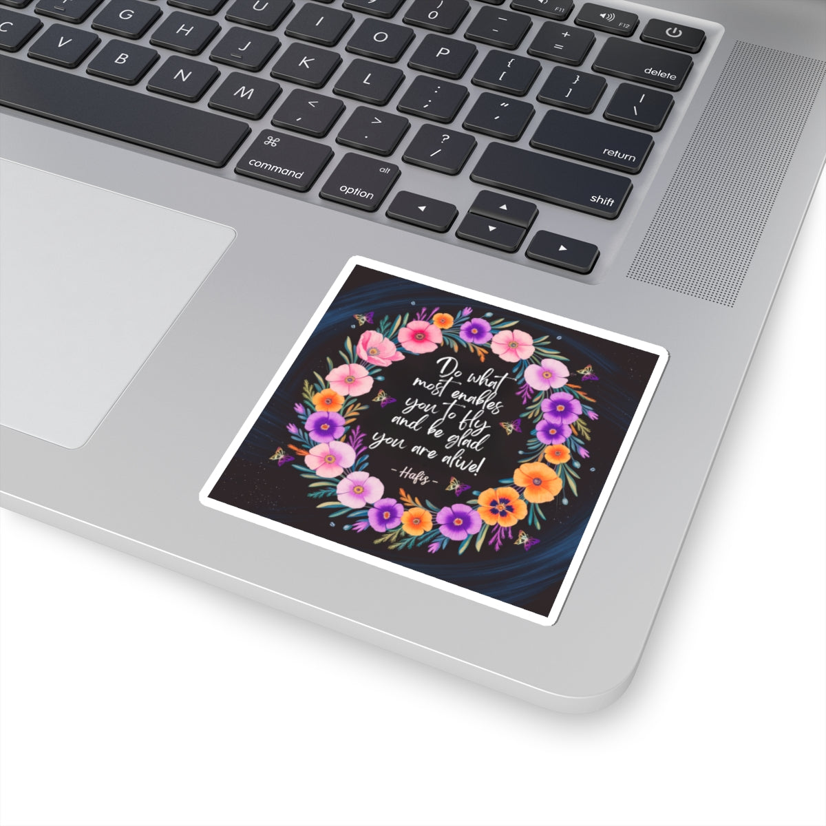 Kiss-Cut Sticker: Inspirational Floral Motivational