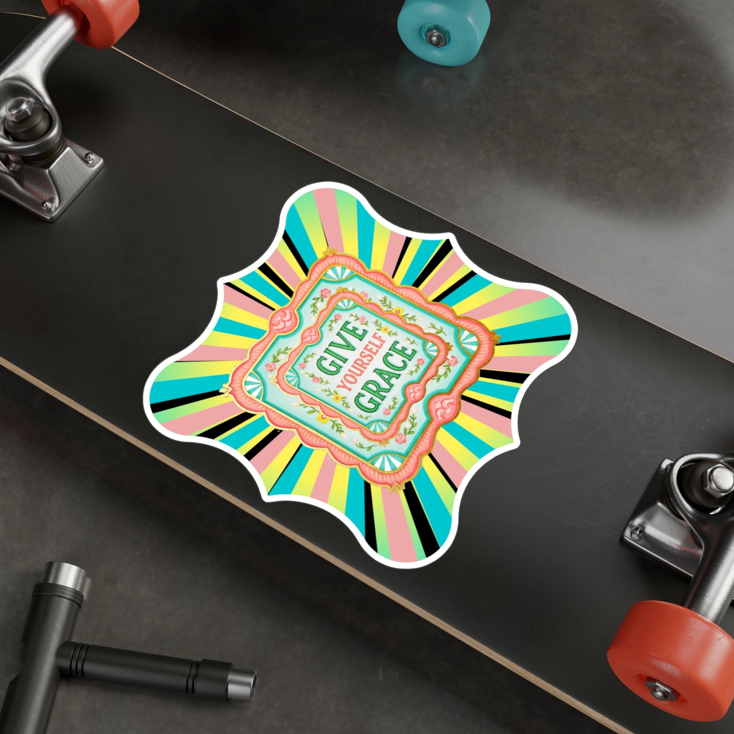 All-Weather Vinyl Decal: "Give Yourself Grace"