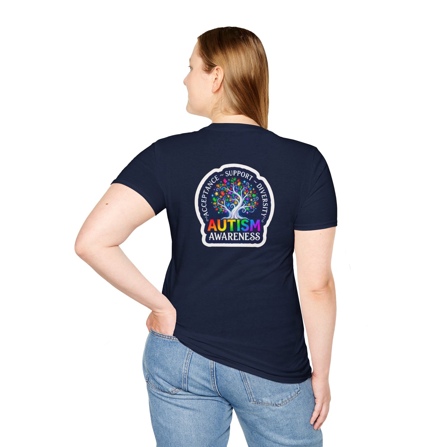 T-Shirt: "Autism Awareness" Rainbow Tree