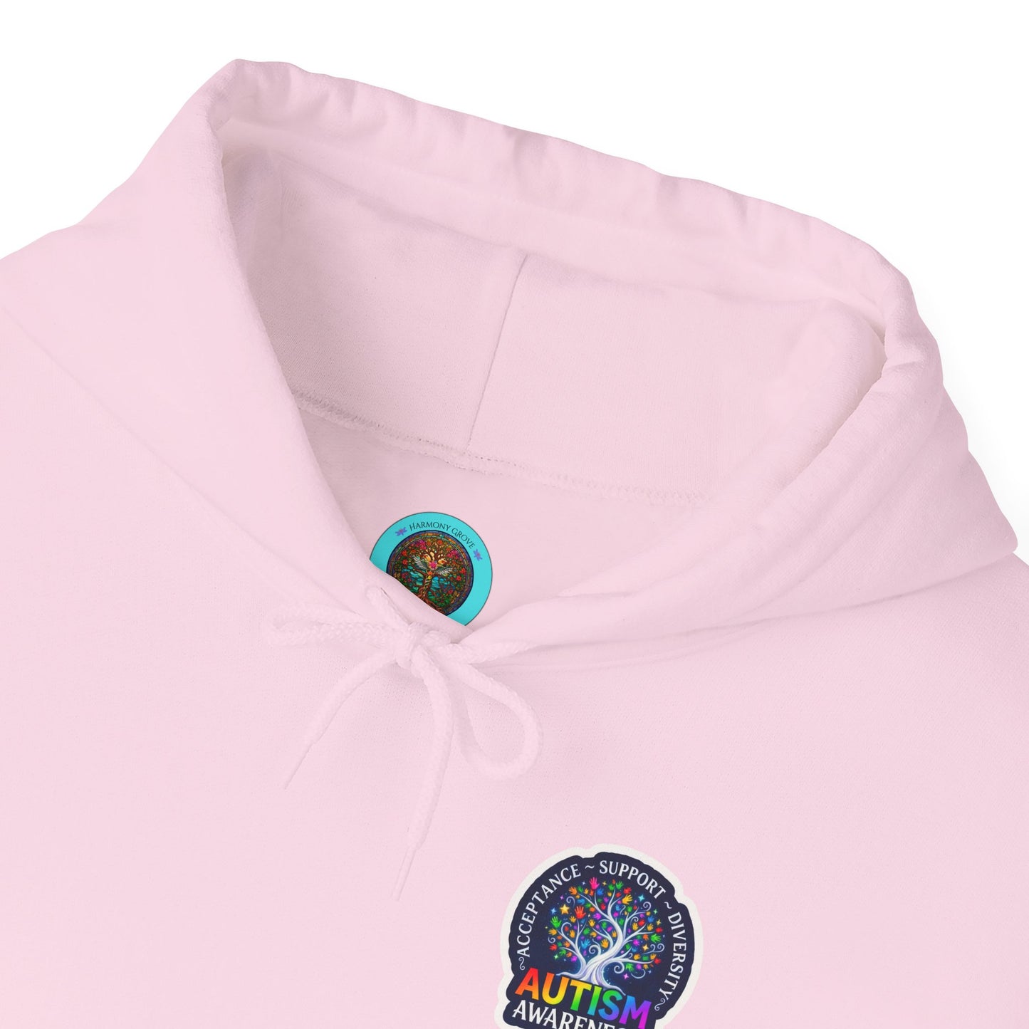 Pullover Hoodie: "Autism Awareness" Colorful Tree Compassion Design