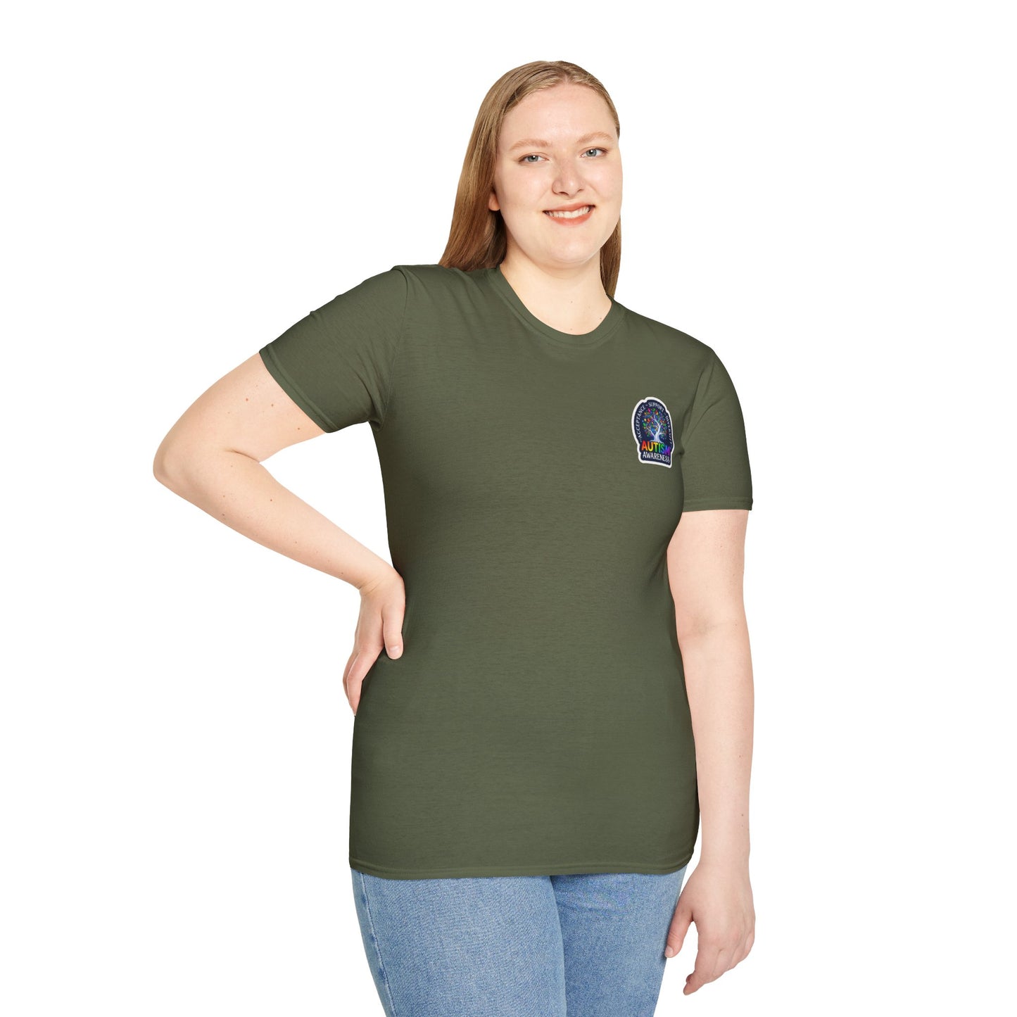 T-Shirt: "Autism Awareness" Rainbow Tree