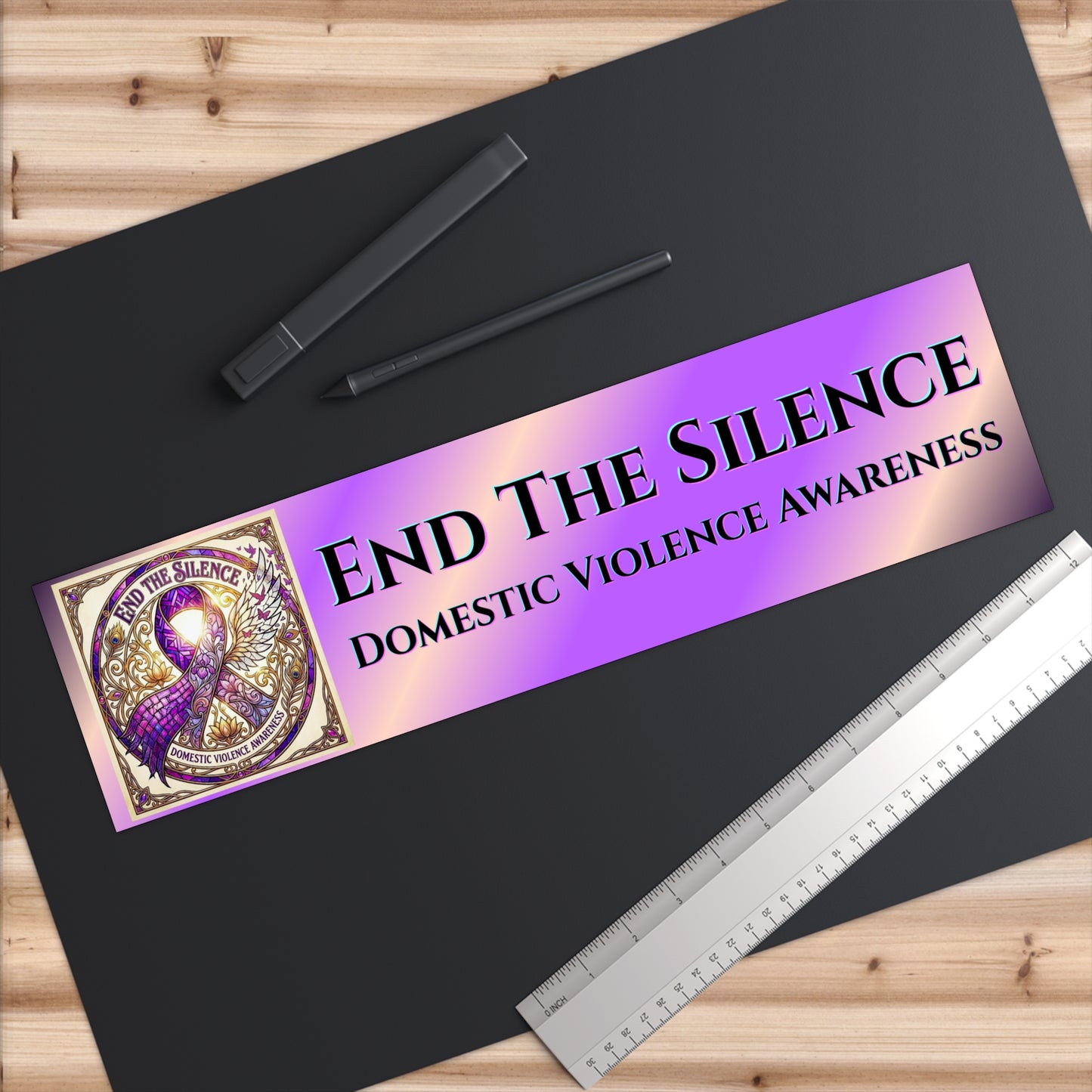 End The Silence: Domestic Violence Awareness Bumper Sticker