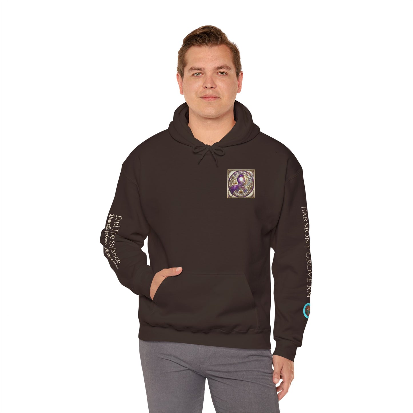 Pullover Hoodie: "End The Silence" Domestic Violence Awareness