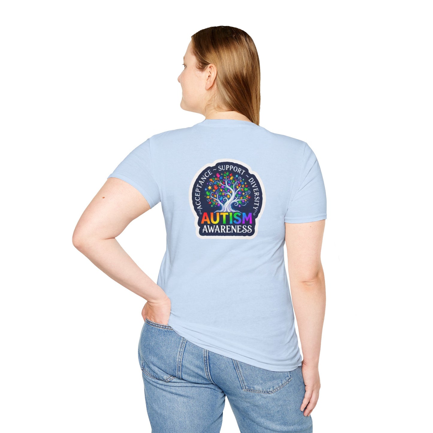 T-Shirt: "Autism Awareness" Rainbow Tree
