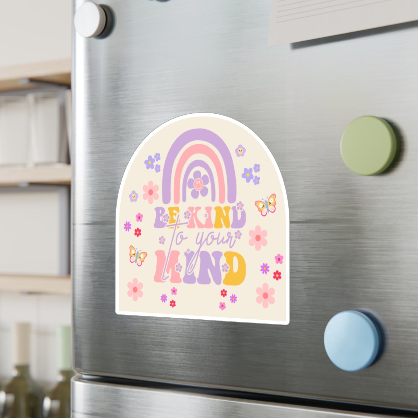 All-Weather Vinyl Decal: Be Kind To Your Mind Rainbow