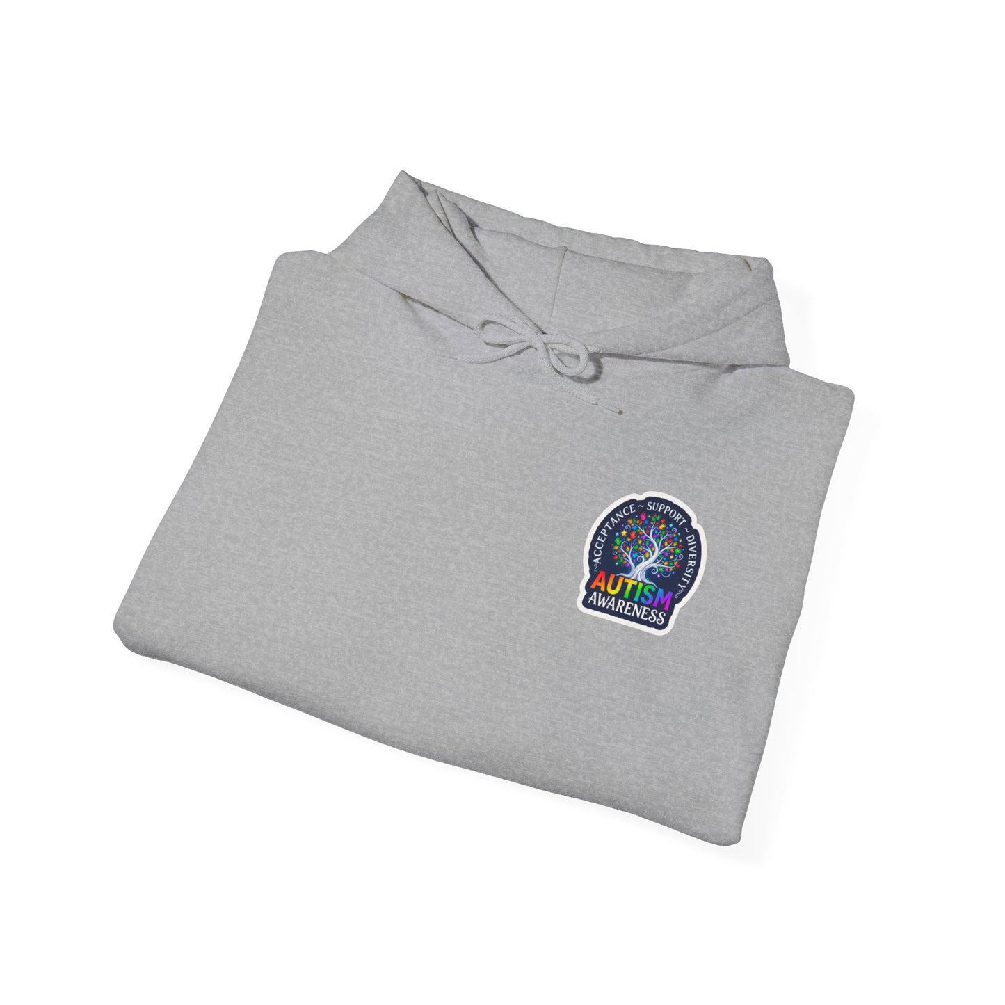 Pullover Hoodie: "Autism Awareness" Colorful Tree Compassion Design