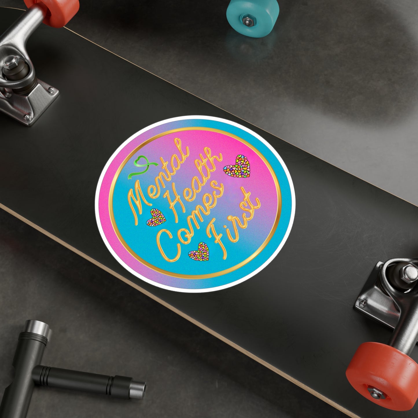 All-Weather Vinyl Decal: "Mental Health Comes First"