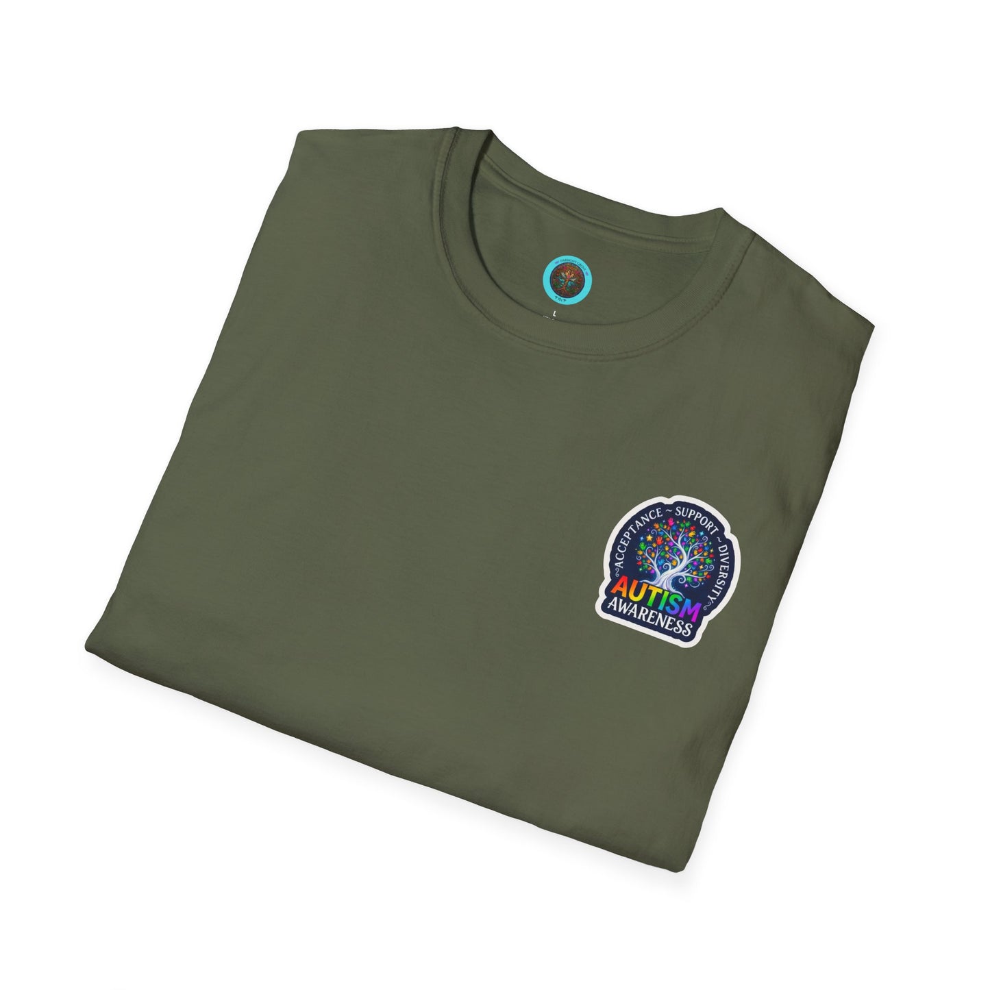 T-Shirt: "Autism Awareness" Rainbow Tree