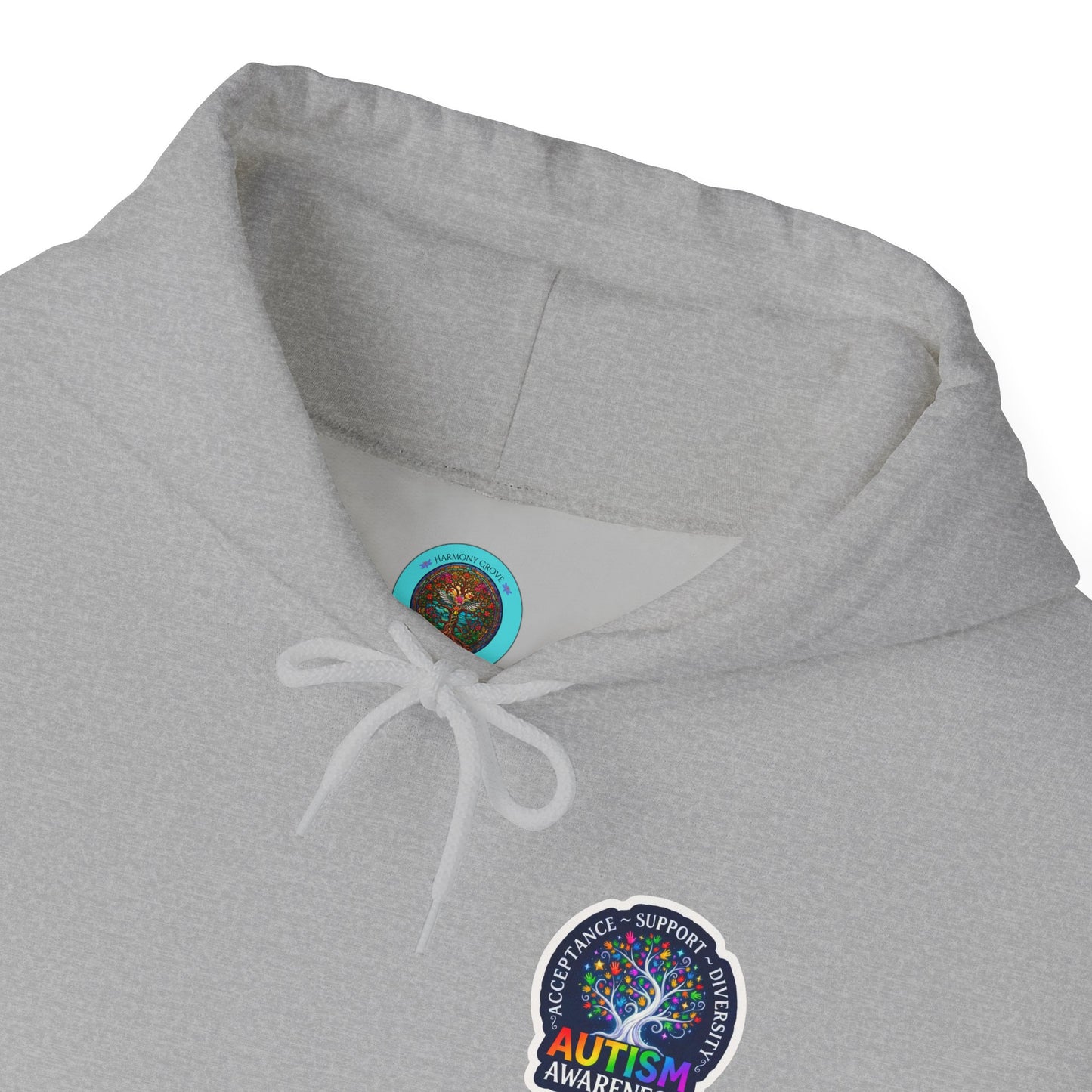 Pullover Hoodie: "Autism Awareness" Colorful Tree Compassion Design