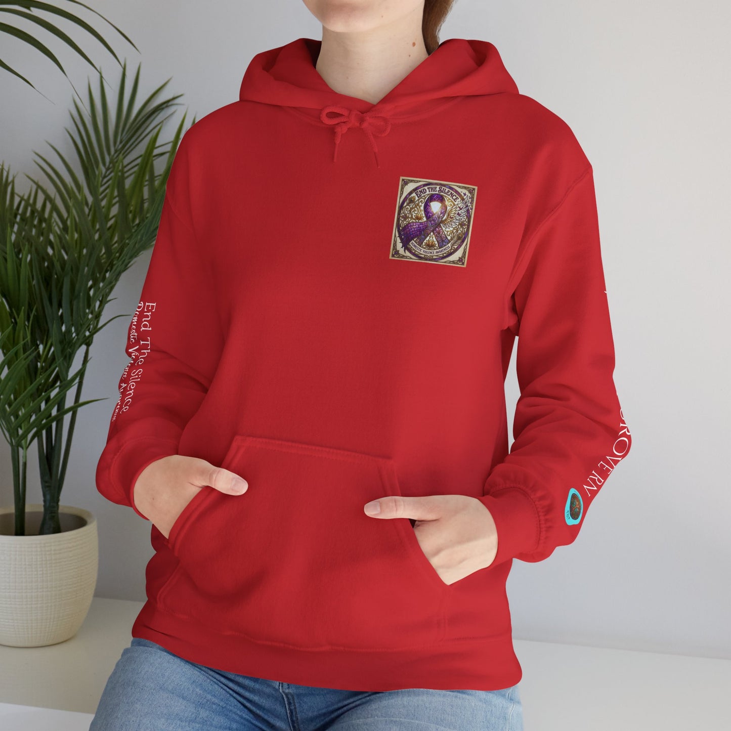 Pullover Hoodie: "End The Silence" Domestic Violence Awareness