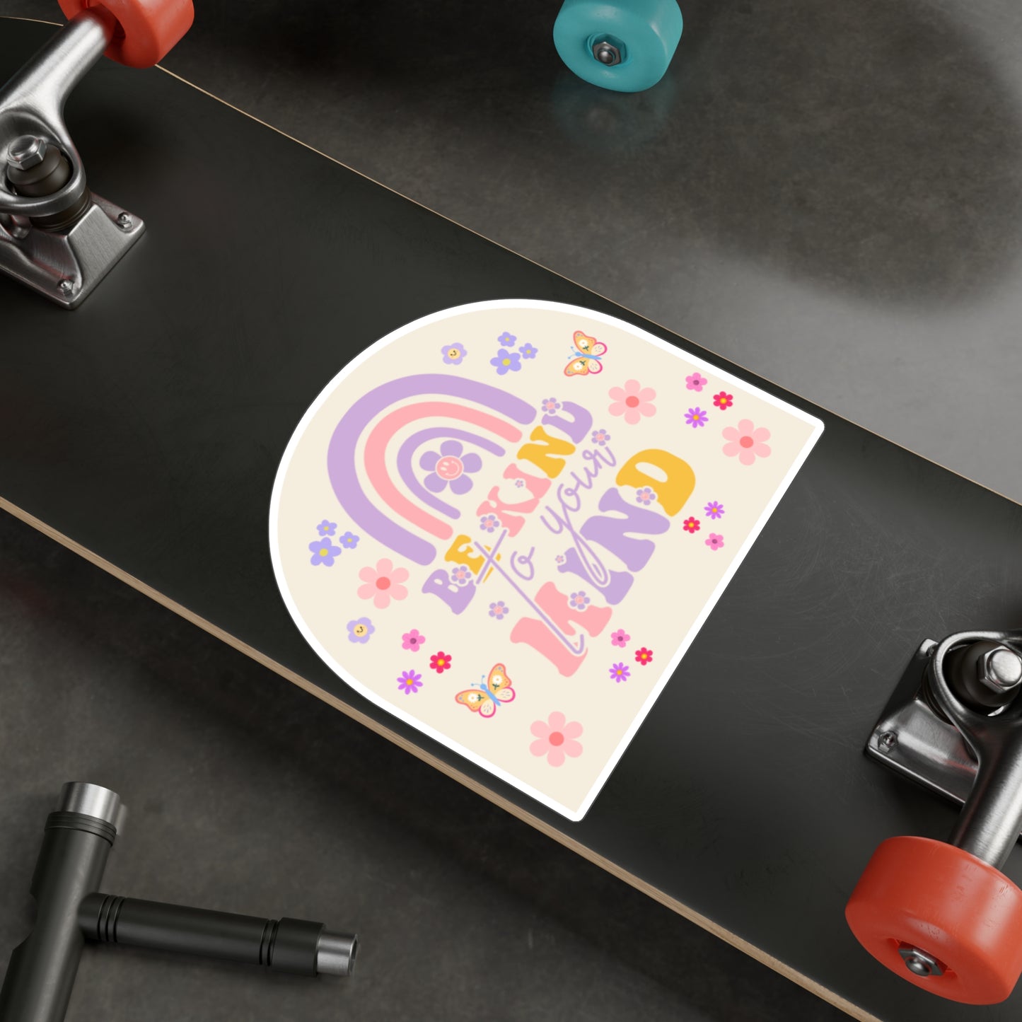 All-Weather Vinyl Decal: Be Kind To Your Mind Rainbow
