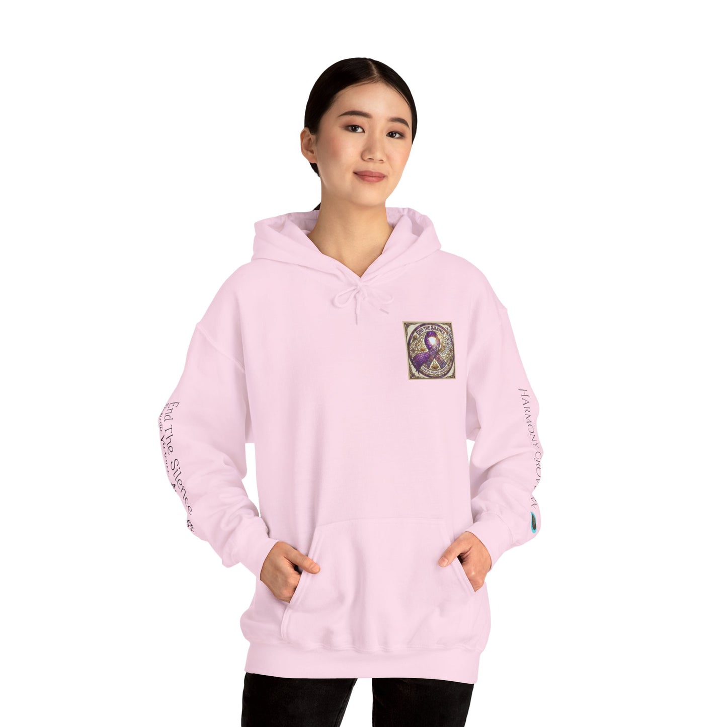 Pullover Hoodie: "End The Silence" Domestic Violence Awareness