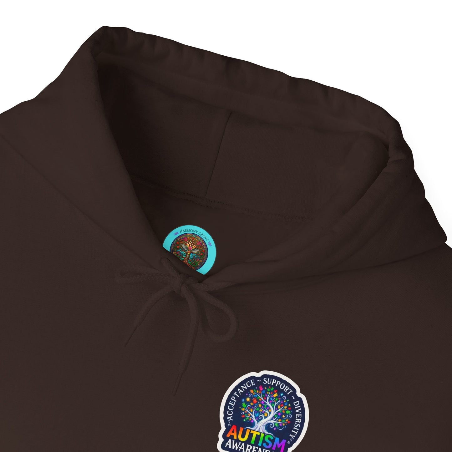 Pullover Hoodie: "Autism Awareness" Colorful Tree Compassion Design