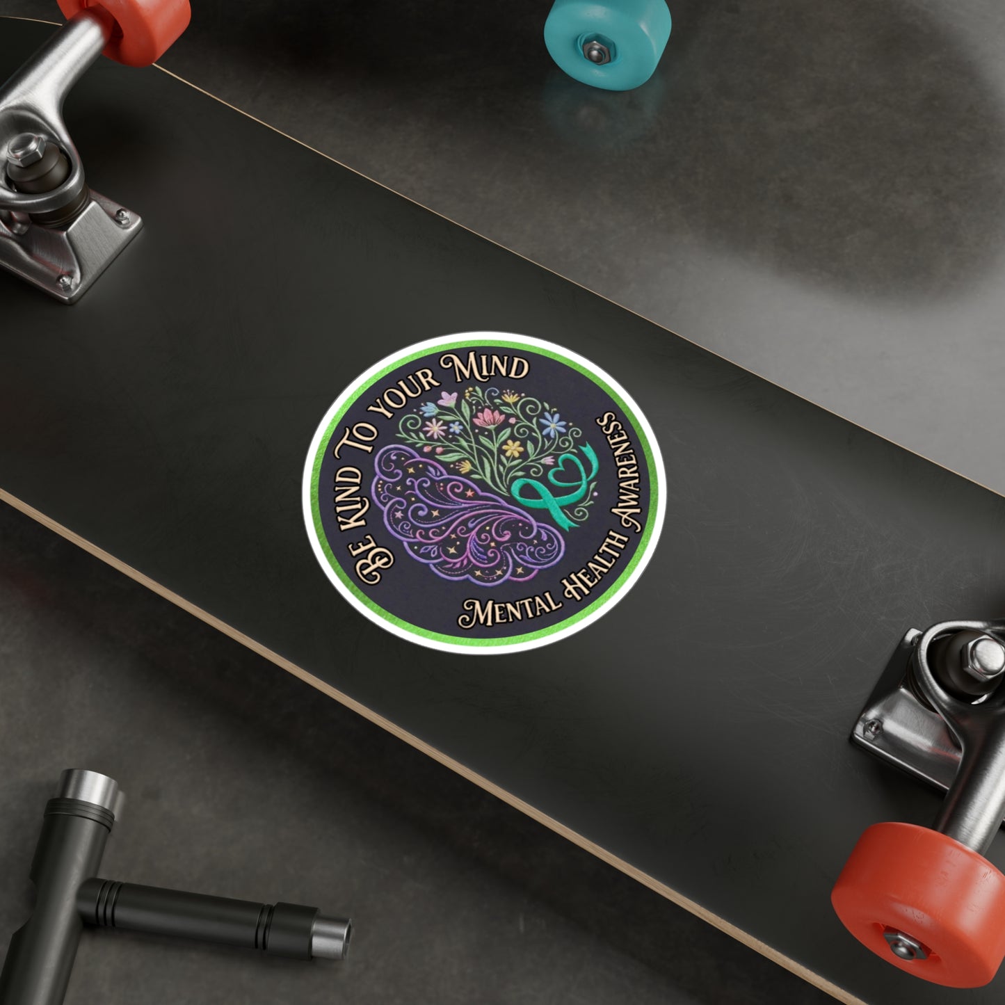 All-Weather Vinyl Decal: Mental Health Awareness "Be Kind to Your Mind"