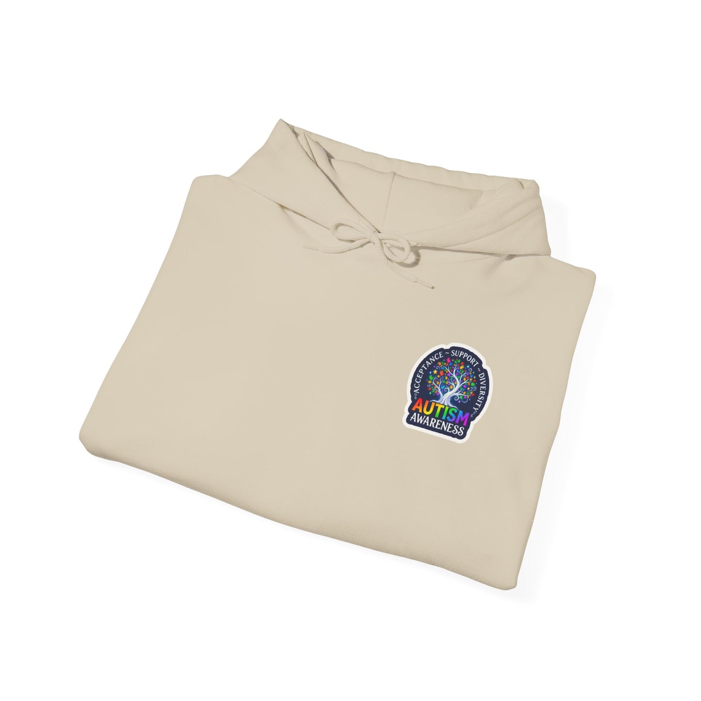 Pullover Hoodie: "Autism Awareness" Colorful Tree Compassion Design