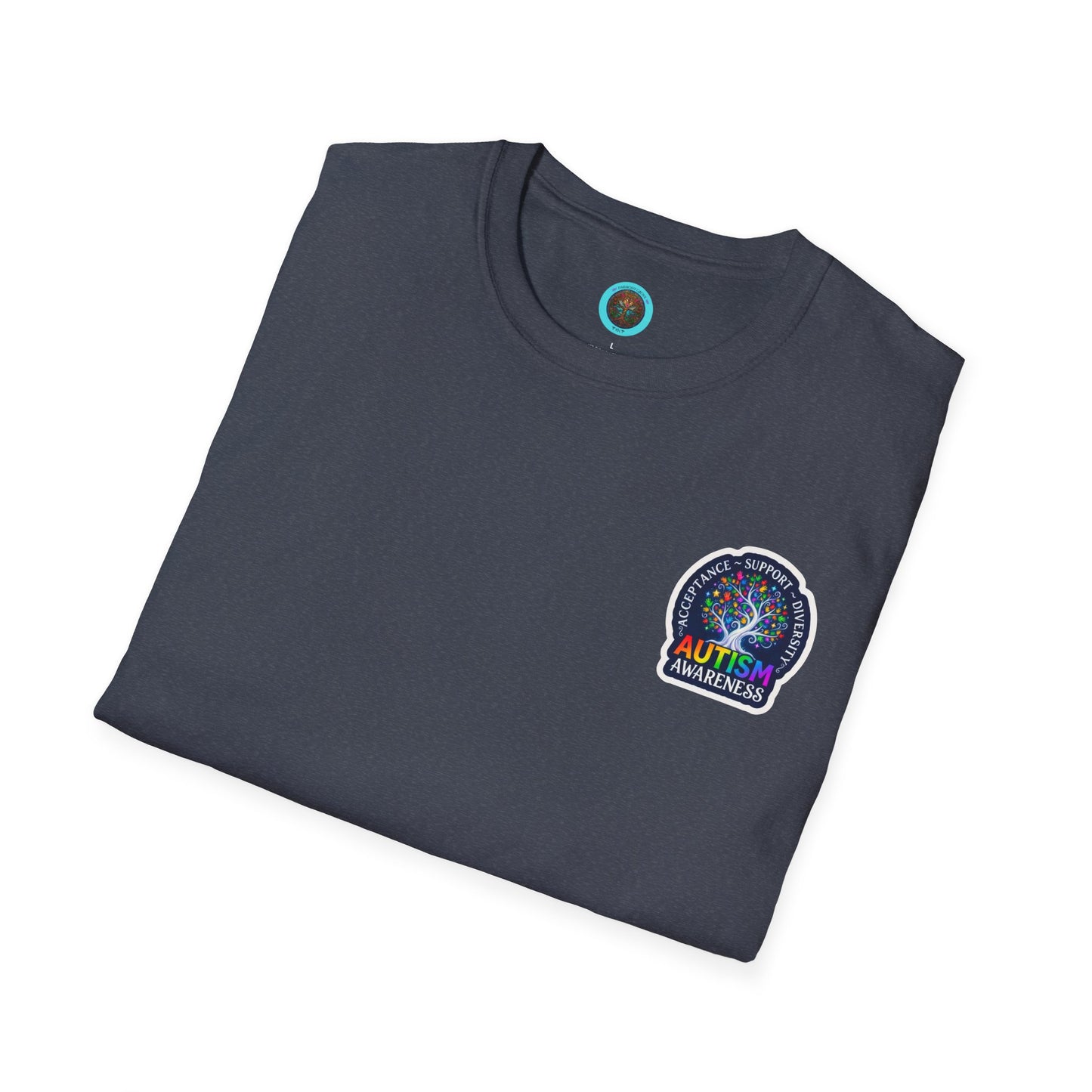 T-Shirt: "Autism Awareness" Rainbow Tree