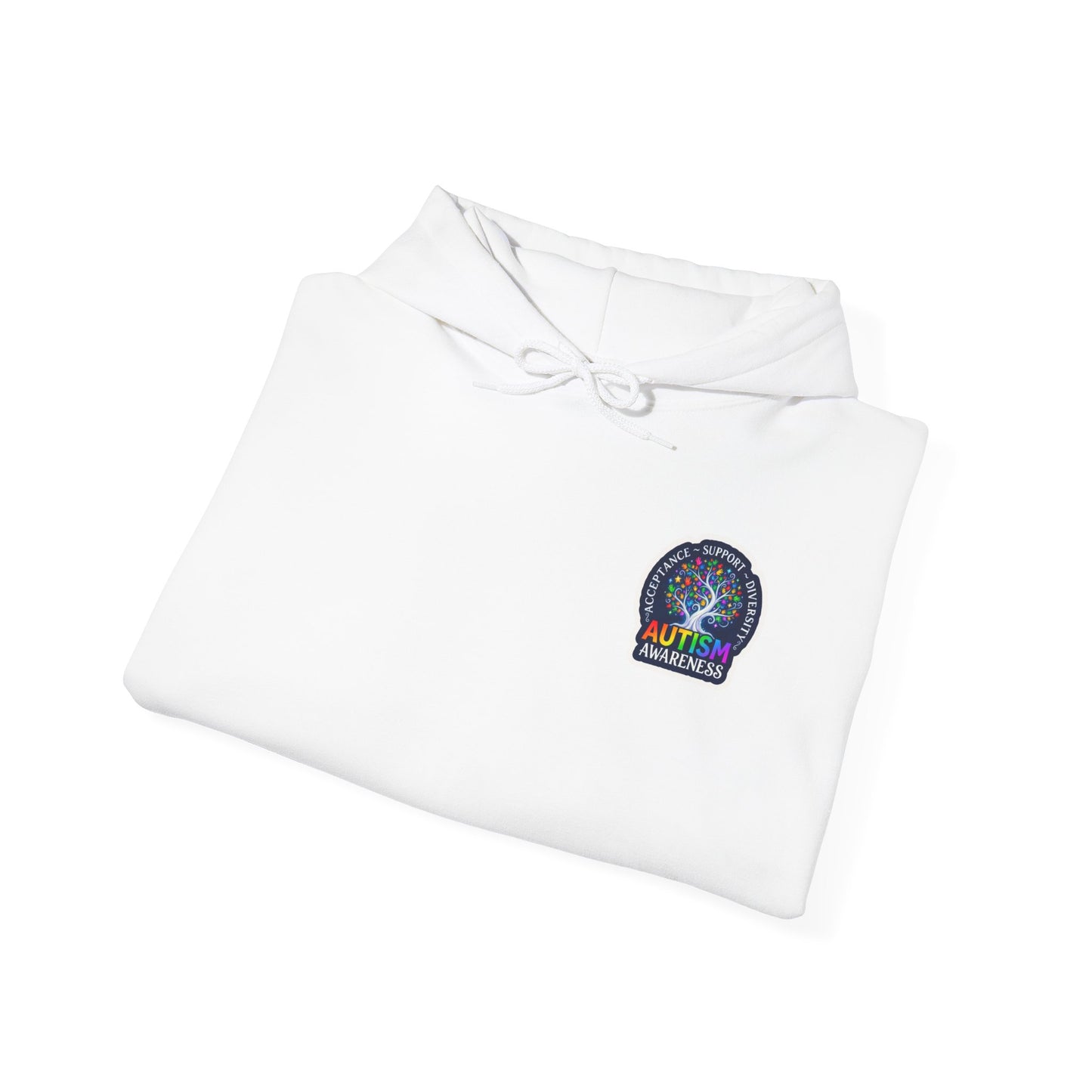Pullover Hoodie: "Autism Awareness" Colorful Tree Compassion Design