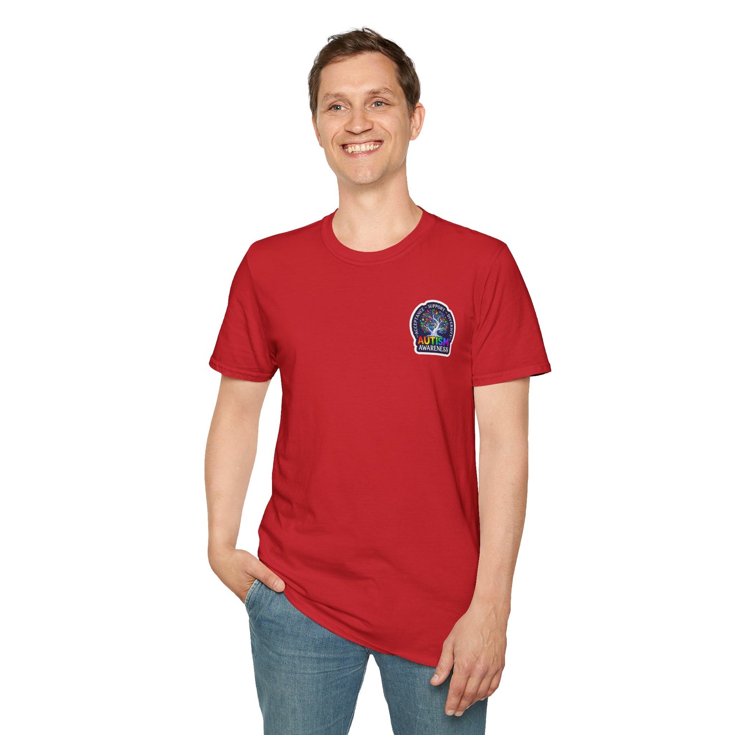 T-Shirt: "Autism Awareness" Rainbow Tree