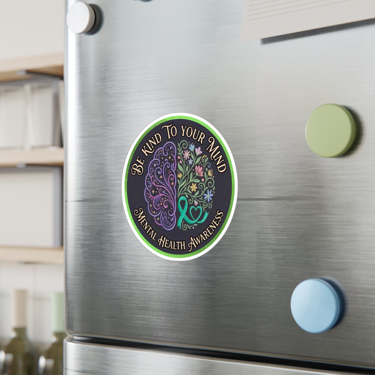 All-Weather Vinyl Decal: Mental Health Awareness "Be Kind to Your Mind"
