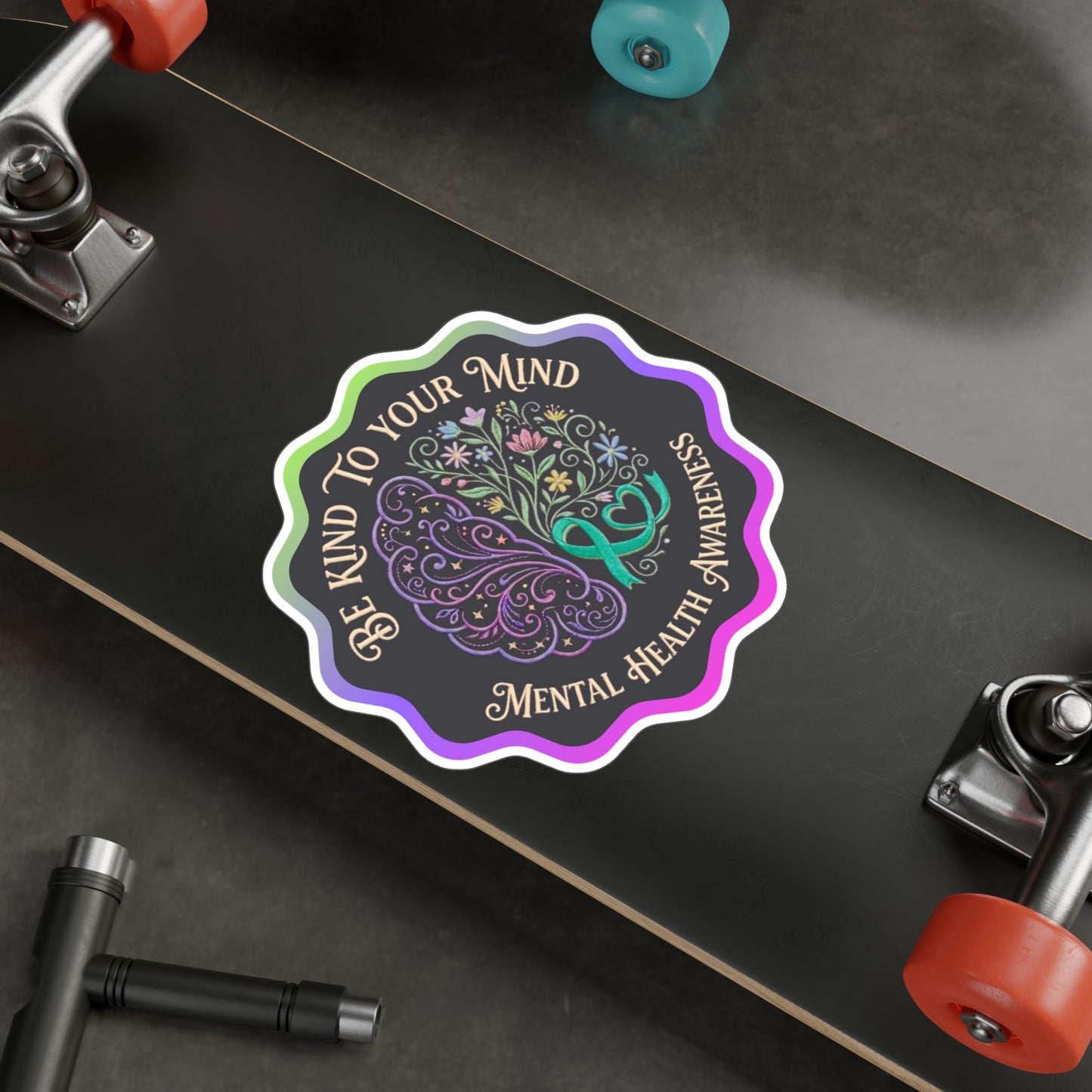 All-Weather Vinyl Decal Mental Health Awareness: "Be Kind to Your Mind"