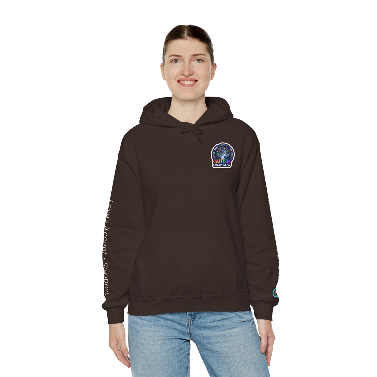 Pullover Hoodie: "Autism Awareness" Colorful Tree Compassion Design