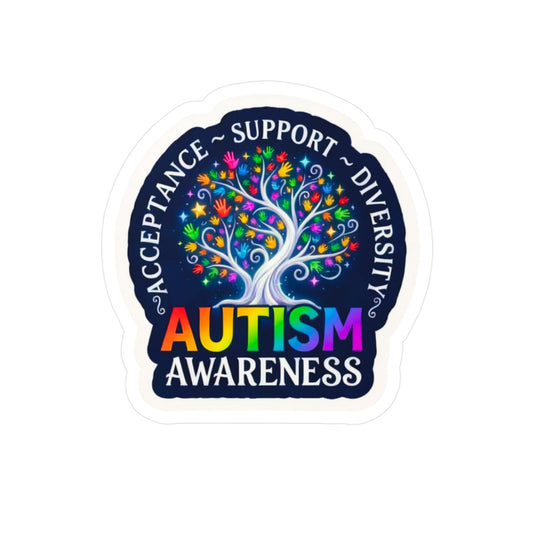 All-Weather Vinyl Decal: Autism Awareness Acceptance Support Diversity