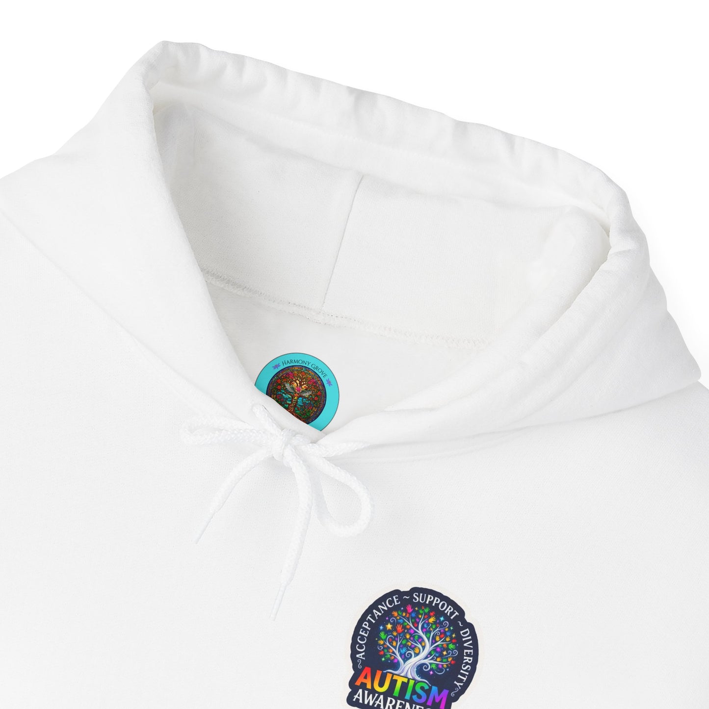 Pullover Hoodie: "Autism Awareness" Colorful Tree Compassion Design