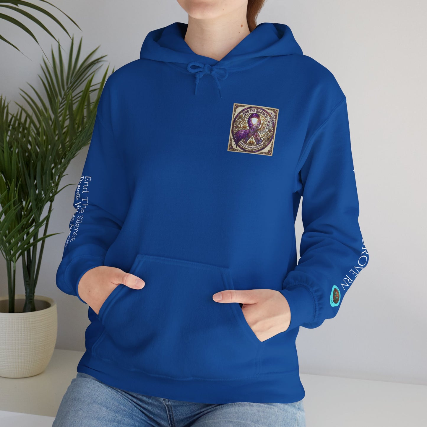 Pullover Hoodie: "End The Silence" Domestic Violence Awareness