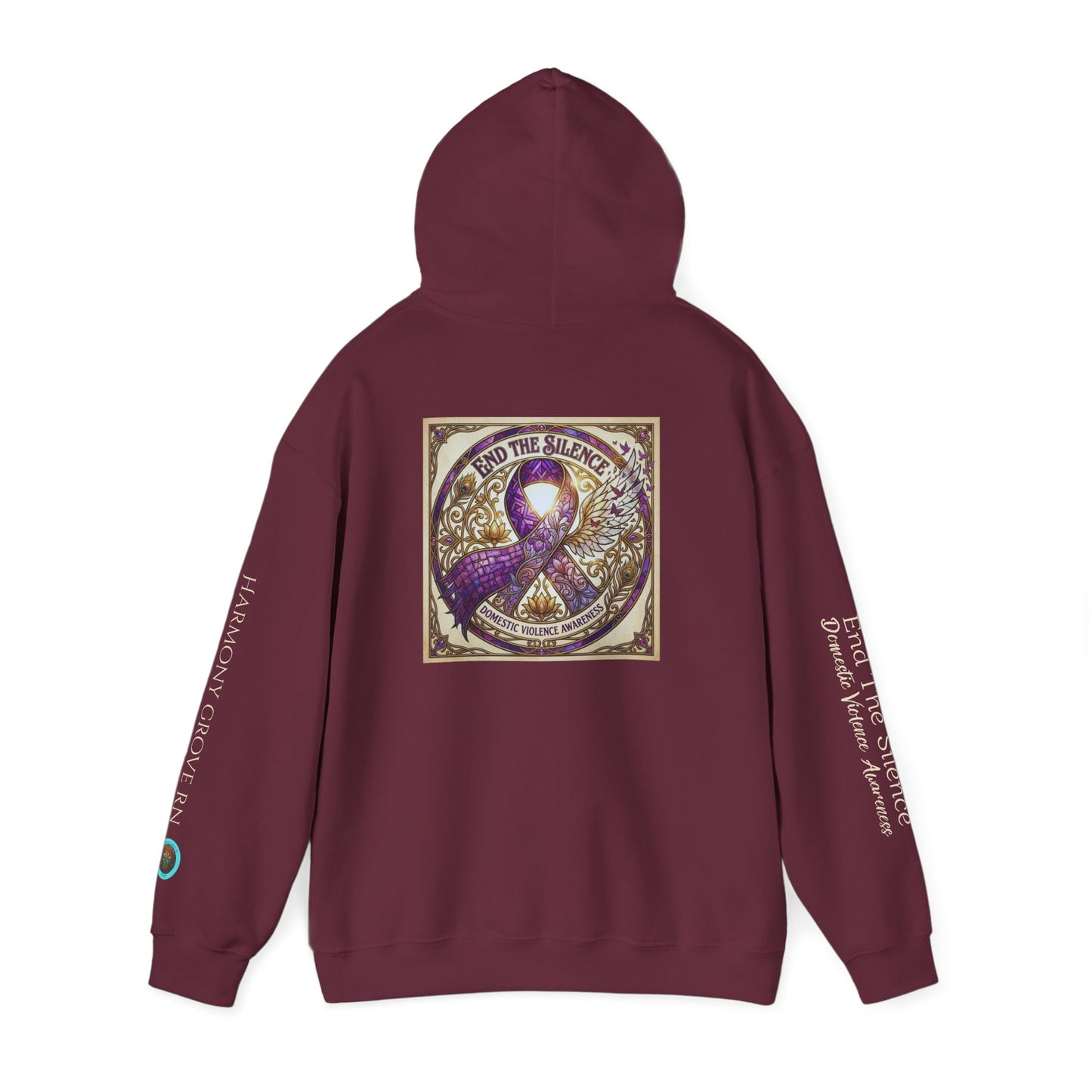 Pullover Hoodie: "End The Silence" Domestic Violence Awareness