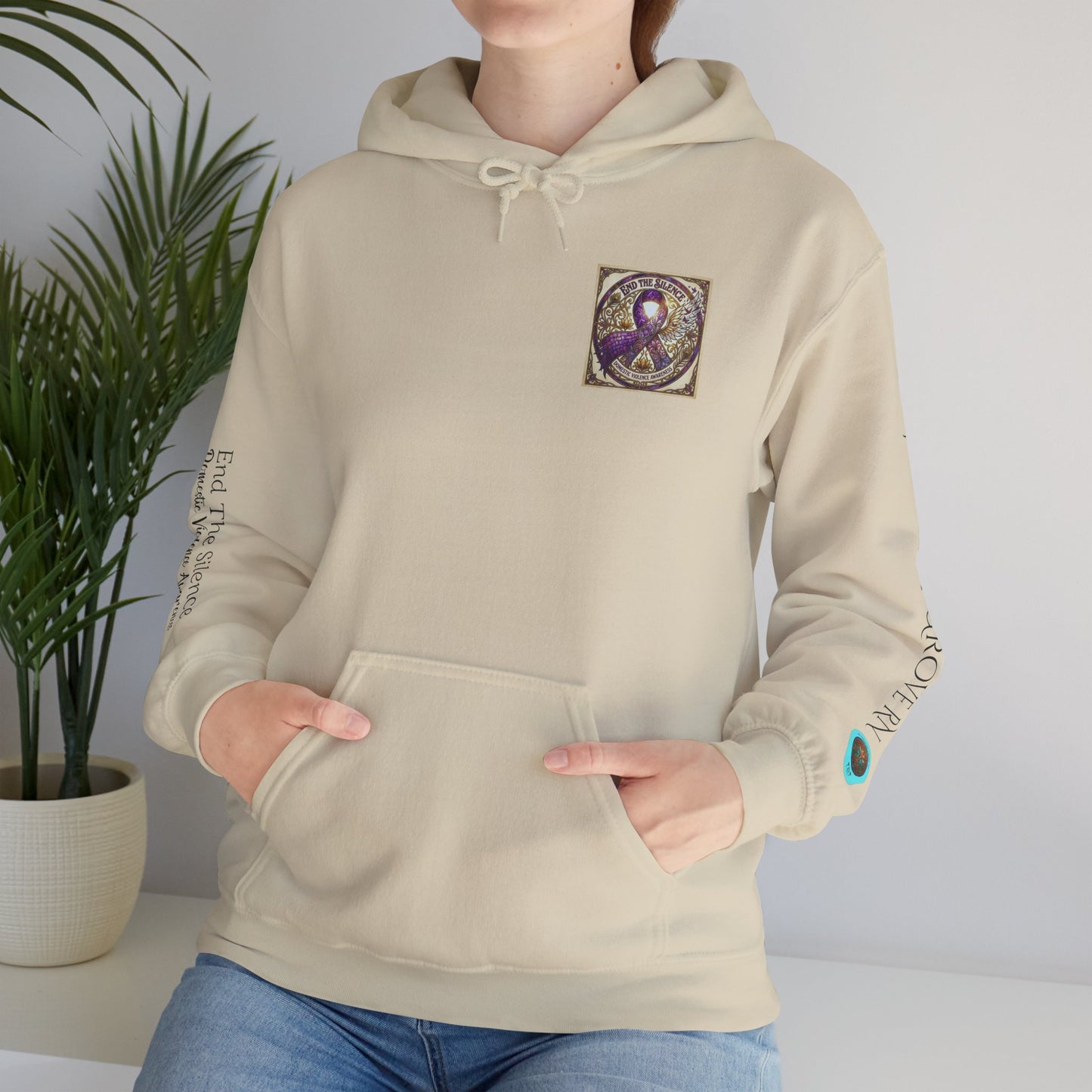 Pullover Hoodie: "End The Silence" Domestic Violence Awareness