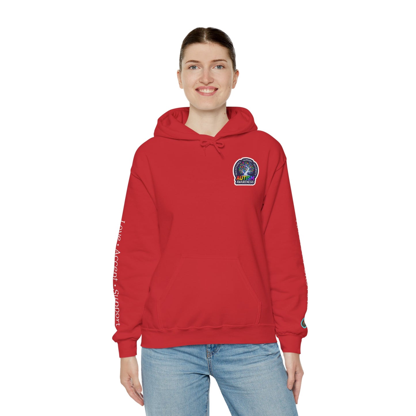 Pullover Hoodie: "Autism Awareness" Colorful Tree Compassion Design