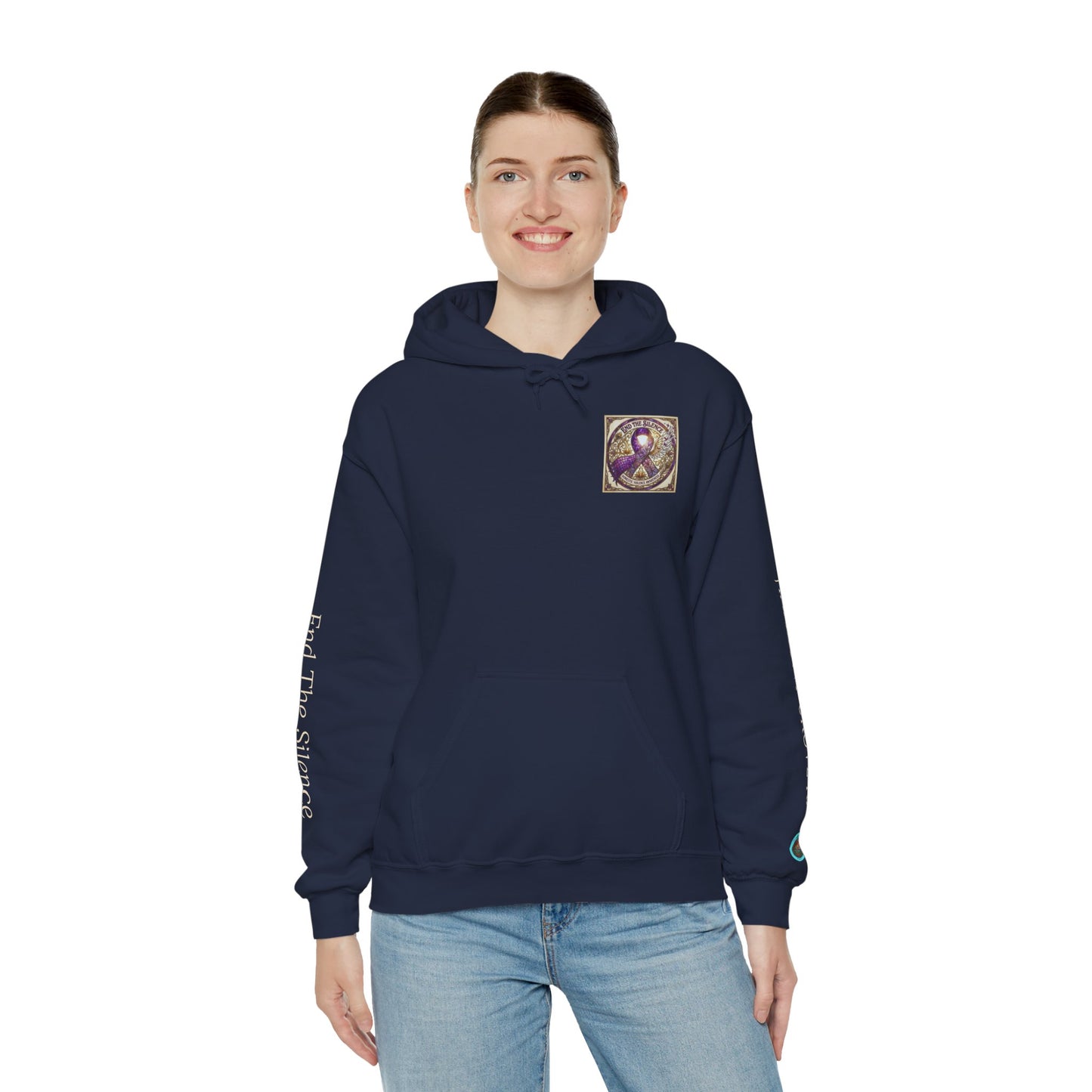 Pullover Hoodie: "End The Silence" Domestic Violence Awareness