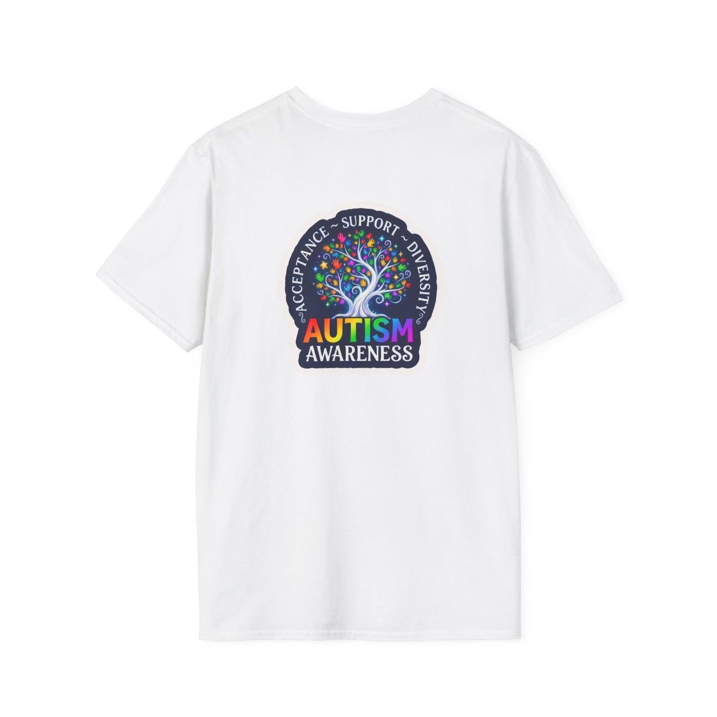 T-Shirt: "Autism Awareness" Rainbow Tree
