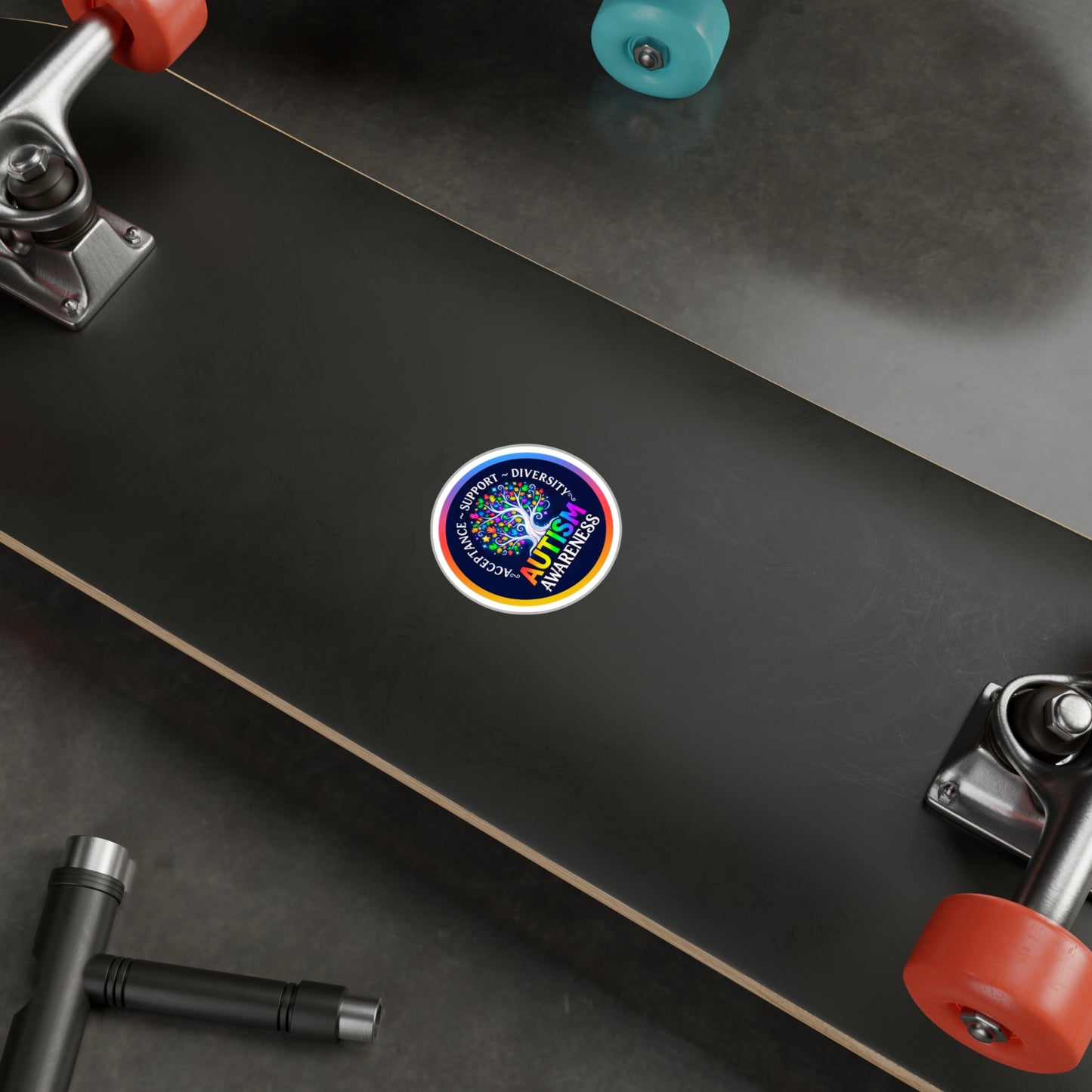 All-Weather Vinyl Decal Autism Awareness: "Acceptance • Support • Diversity"