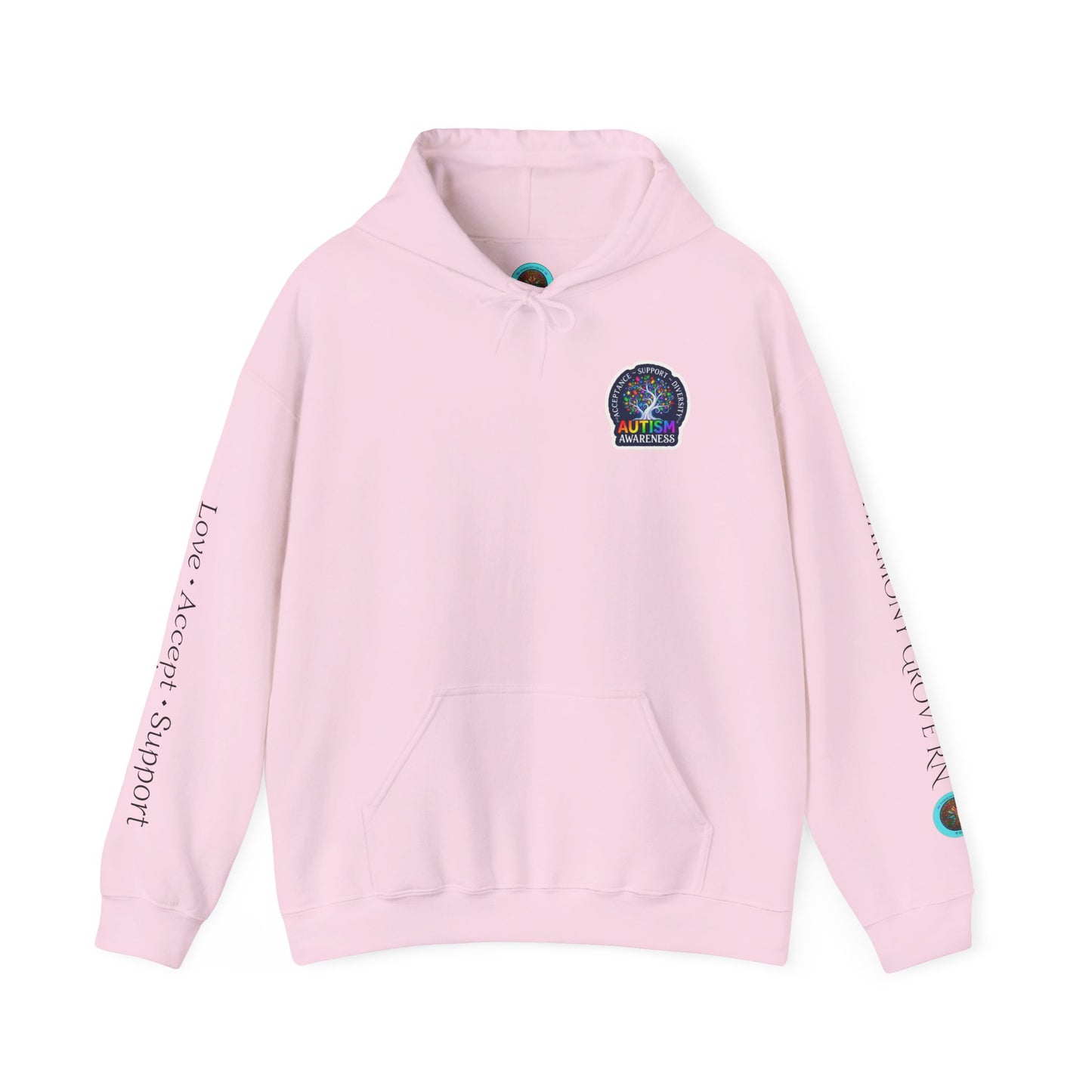 Pullover Hoodie: "Autism Awareness" Colorful Tree Compassion Design