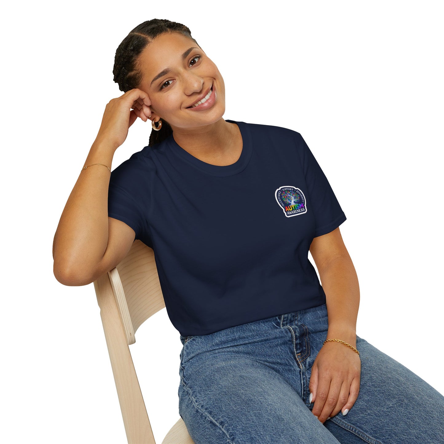 T-Shirt: "Autism Awareness" Rainbow Tree