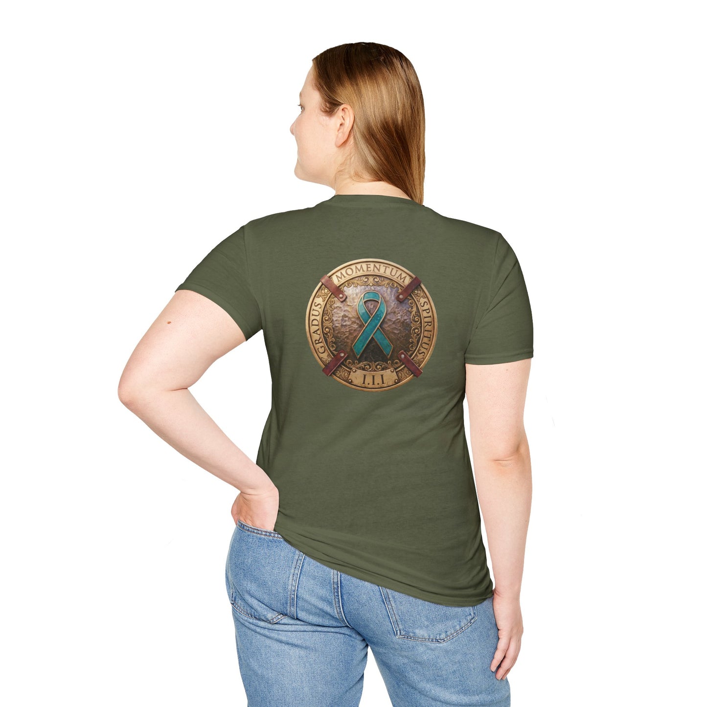 T-Shirt: "PTSD Awareness" Teal Ribbon Support