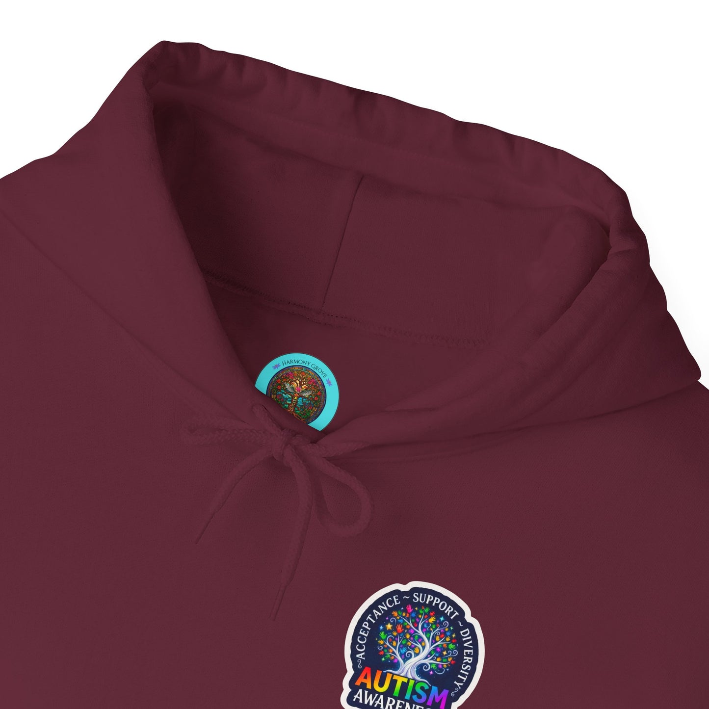 Pullover Hoodie: "Autism Awareness" Colorful Tree Compassion Design